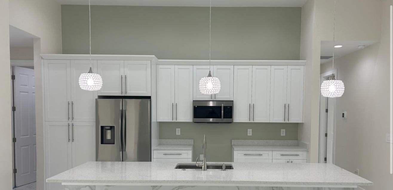 Before: Kitchen Accent Wall Repaint