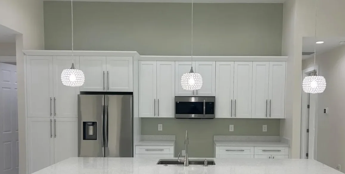 Before: Kitchen Accent Wall Repaint